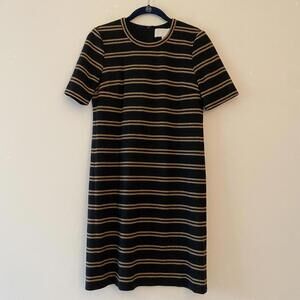 BOSS Hugo boss black and brown short sleeve shift dress